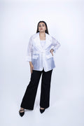 Sheer White Blazer