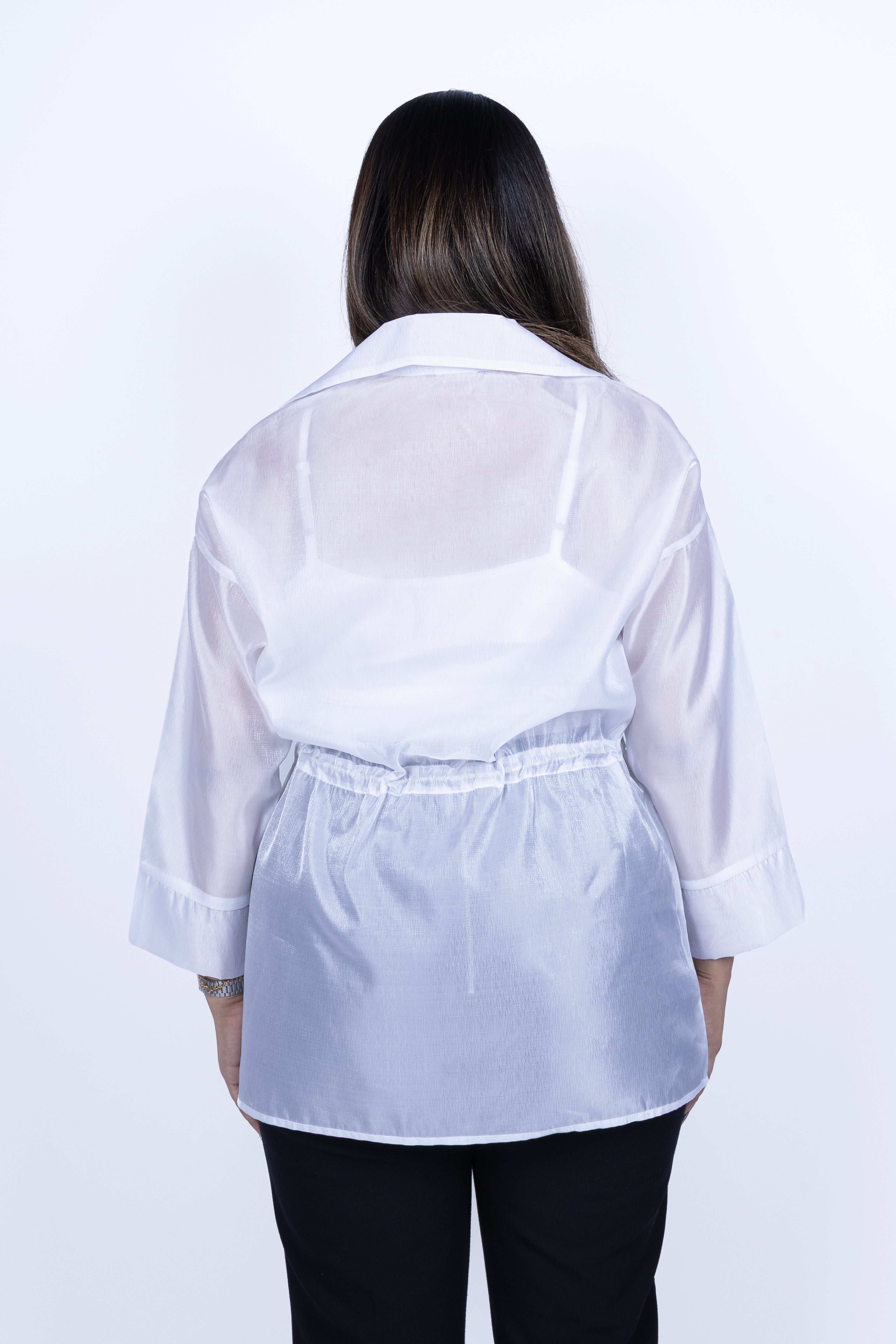 Sheer White Blazer