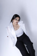 Sheer White Blazer